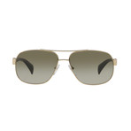 Men's Logo Pilot Sunglasses // Pale Gold