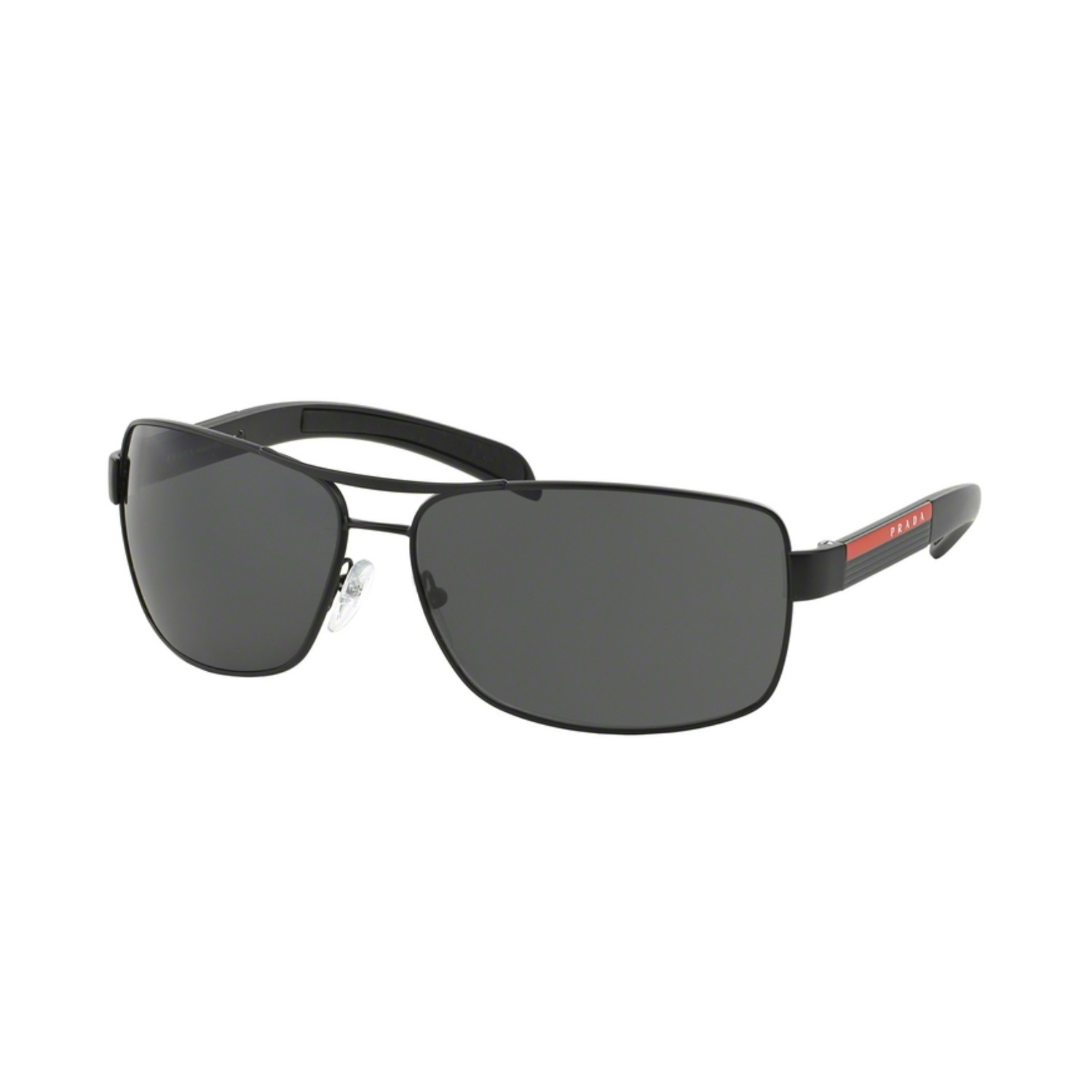 Men's Linea Rossa Logo Rectangle Sunglasses // Black - Prada + Prada ...