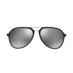 Men's Linea Rossa Logo Pilot Sunglasses // Blue