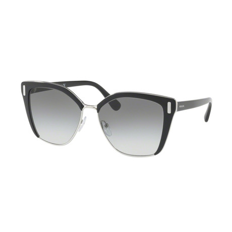 Men's Logo Square Sunglasses // Black + Silver