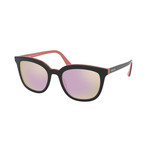 Men's Logo Square Sunglasses // Black + Pink