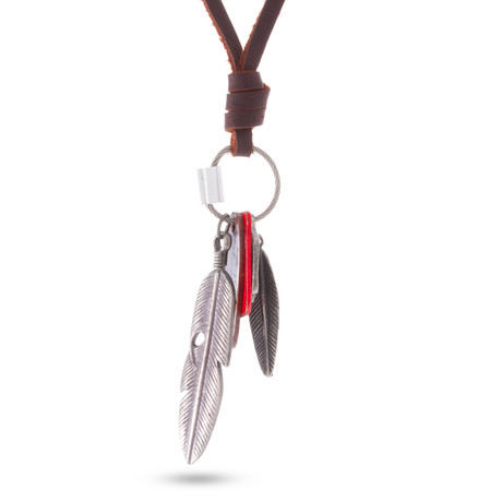 The Antique Necklace of Ascension // Brown + Silver + Red