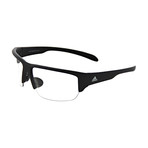 Adidas // Unisex Kumacross Halfri Rectangular Sunglasses // Matte Black