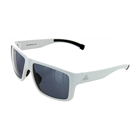 Adidas // Men's Matic Square Sunglasses // Matte White + Gray