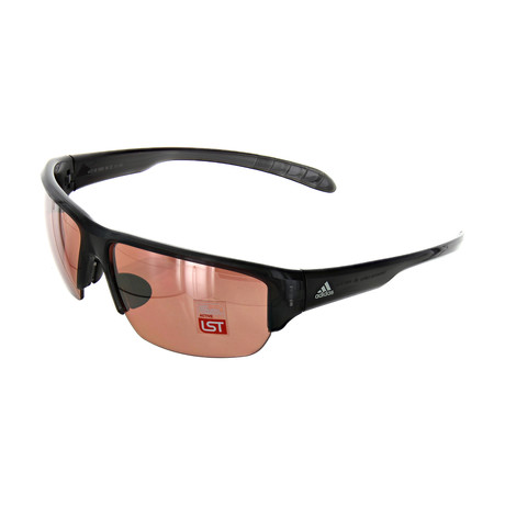 Adidas // Unisex Kumacross Halfri Rectangular Sunglasses // Transparent Gray