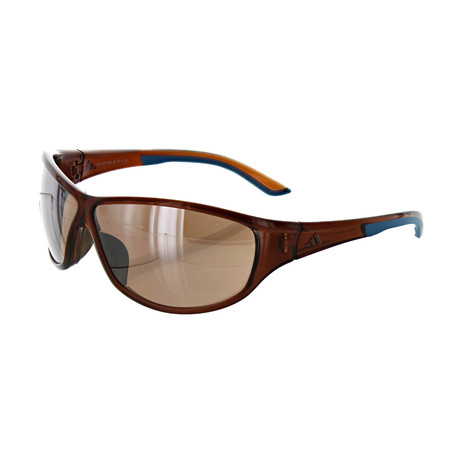 Adidas // Unisex Daroga Rectangular Sunglasses // Brown Transparent