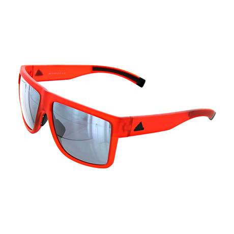 Adidas // Men's Matic Square Sunglasses // Matte Energy + Chrome Mirror