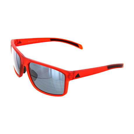 Adidas // Unisex Whipstart Square Sunglasses // Matte Energy + Chrome Mirror