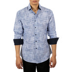 Lewis Long-Sleeve Button-Up Shirt // Blue (S)