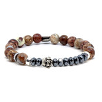 Dyran Bracelet // Brown + Silver