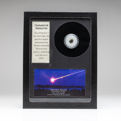 original Meteorit in Geschenk Box Fall 2013 in Russland Meteorit CHELYABINSK 