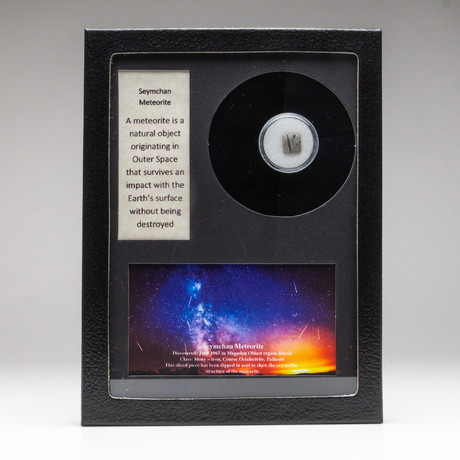 Genuine Seymchan Meteorite + Display Frame