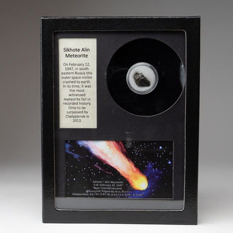 Sikhote Alin Meteorite in Display Frame