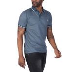 Frederick Short Sleeve Polo Shirt // Oil + White (L)