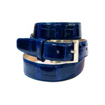 Tardini // Adjustable Alligator Belt // Dark Blue