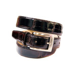 Tardini // Adjustable Alligator Belt // Dark Brown