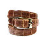 Tardini // Adjustable Alligator Belt // Mocha Brown