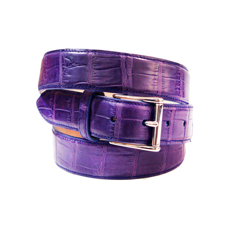 Tardini // Adjustable Alligator Belt // Purple