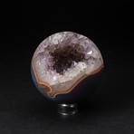 Amethyst Geode Sphere + Acrylic Stand v.1