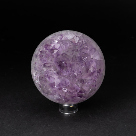 Amethyst Geode Sphere + Acrylic Stand v.3