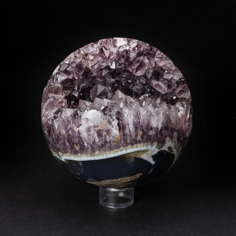 Amethyst Geode Sphere + Acrylic Stand // Large