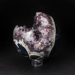 Amethyst Geode Sphere + Acrylic Stand // Large