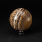 Banded Onyx Sphere + Acrylic Stand