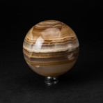 Banded Onyx Sphere + Acrylic Stand