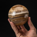 Banded Onyx Sphere + Acrylic Stand