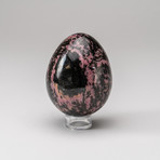 Imperial Rhodanite Egg + Acrylic Stand