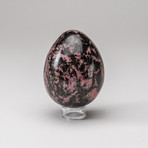 Imperial Rhodanite Egg + Acrylic Stand