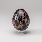 Imperial Rhodanite Egg + Acrylic Stand