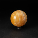 Orange Calcite Sphere + Acrylic Stand