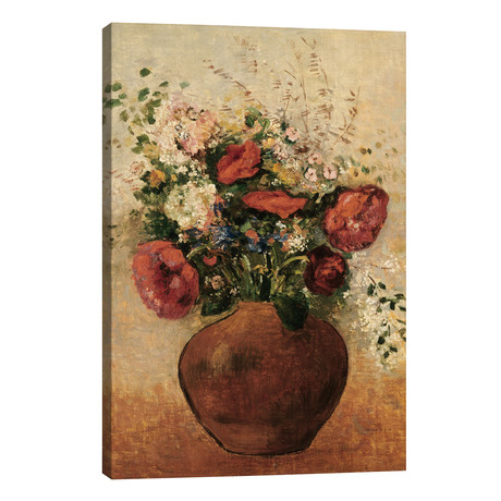 Vase of Flowers // Odilon Redon (12"W x 18"H x 0.75"D)