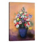 Anemones and lilac in a Blue Vase, after 1912 // Odilon Redon (12"W x 18"H x 0.75"D)