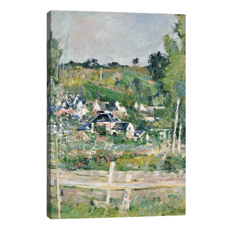 A View of Auvers-sur-Oise, The Fence, c.1873 // Paul Cezanne (12"W x 18"H x 0.75"D)