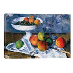 Still Life With Fruit Dish, 1879-80 // Paul Cezanne (18"W x 12"H x 0.75"D)