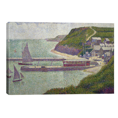 Harbour at Port-en-Bessin at High Tide, 1888 // Georges Seurat (18"W x 12"H x 0.75"D)