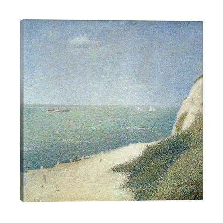 Beach at Bas Butin, Honfleur, 1886 // Georges Seurat (12"W x 12"H x 0.75"D)