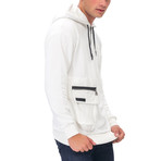 Brian Half-Zip Hoodie // White (Medium)