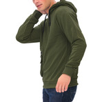 Brian Half-Zip Hoodie // Green (Medium)