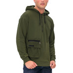 Brian Half-Zip Hoodie // Green (Medium)
