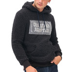 William Plush Hoodie Pullover + Aplique // Black (Medium)