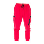 Theo Track Pants + Zip Detail // Red (Medium)