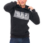 William Plush Hoodie Pullover + Aplique // Black (Medium)