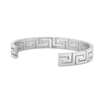 Argius Meander Bangle Bracelet // Silver Finish (6.3")