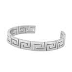 Argius Meander Bangle Bracelet // Silver Finish (6.3")