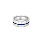 Seiryu Ring // Silver + Blue (Size 6)