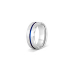 Seiryu Ring // Silver + Blue (Size 6)