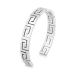 Argius Meander Bangle Bracelet // Silver Finish (6.3")